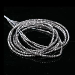 Cuentas de Diamante Gris Natural Facetadas en Forma de Rondelle, Hilo de 15 Pulgadas, Cuentas de Diamante AAA para Fabricación de Joyería, Venta al Por Mayor - Product Image 4