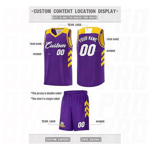 Vêtements de sport d'entraînement à séchage rapide OEM en gros, maillots de basket-ball personnalisés pour hommes, uniformes d'équipe réversibles, ensembles de basket-ball par sublimation - Product Image 4