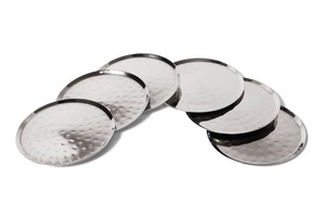 Antique Finish Iron Metal Coasters For Rustic Home Decor <b>Coffee</b> <b>Tables</b> Dining Rooms And Living Spaces - Product Image 4