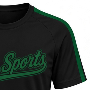 Maillot de cheerleading personnalisé noir et vert à manches courtes – Tenue de sport d'équipe, chemise athlétique pour compétition et entraînement, haut de cheerleading - Product Image 4