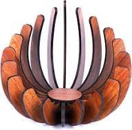 Portavelas de Madera Hecho a Mano para Decoración del Hogar, Moderno Soporte para Velas de Té con Forma de Loto para Mesa de Comedor, Sala de Estar - Product Image 3
