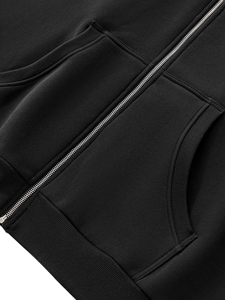 Sweat à capuche zippé oversize personnalisé en molleton de coton épais, coupe boxy, épaules tombantes, style streetwear, pour hommes et femmes - Product Image 6