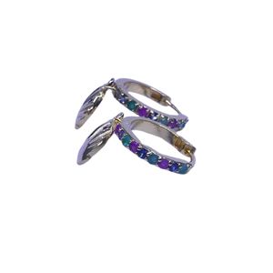 Wedding Wear 925 Sterling Silver Gold Plated Jewlry Multi sapphire Gemstone Women Wear <b>Earring</b> Set - Product Image 3