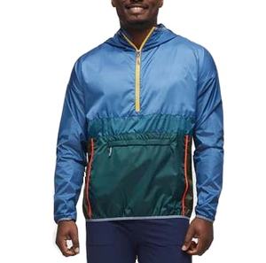 เสื้อแจ็คเก็ตกันลมแฟชั่นสำหรับผู้ชาย แบบซิปครึ่งตัว ทรงหลวม โอเวอร์ไซส์ ผ้าไนลอนเงา - Product Image 3