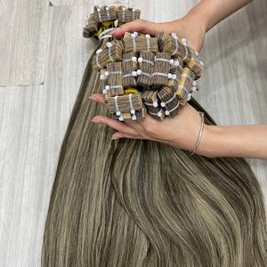 Extensions de cheveux à clipser 100% cheveux humains, couleur naturelle piano, cheveux Remy, cheveux bruts, meilleur fournisseur au Vietnam - Product Image 5