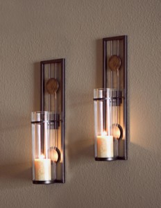 Ensemble de appliques murales en verre et métal foncé de luxe, design à panneaux verticaux, support sécurisé, lueur chaude, décoration élégante pour la maison - Product Image 4