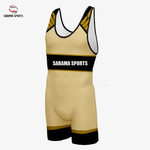Traje de Lucha Libre Profesional para Hombre, Singlet de Poliéster y Spandex para Competencia, Singlets Juveniles de Lucha Libre con Logotipo Personalizado - Product Image 2