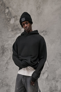 Trending 500gsm Heavyweight <b>Pullover</b> Hoodie Woven Digital Print Drop Shoulder baggy hoodie No Strings Regular Fit <b>Men</b> Hoodie - Product Image 3