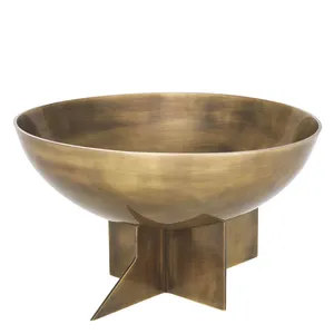 Zahid Exports - Tazón Redondo de Metal de Lujo, Diseño Moderno Ecológico ZE-3263D, Ensaladera Elegante para Decoración de Sala de Estar, Bodas y Fiestas - Product Image 4