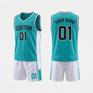 ชุดเสื้อบาสเก็ตบอลตาข่ายแบบกลับด้านได้ พิมพ์ลายสองด้าน ผ้าโพลีเอสเตอร์ 100% ระบายอากาศ แห้งเร็ว ซึมซับเหงื่อ - Product Image 4