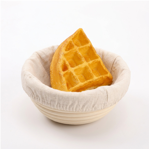 Ensemble de paniers de fermentation ronds en rotin naturel pour levain, avec doublure en lin, écologiques et réutilisables, pour la cuisson du pain - Product Image 1