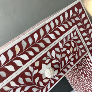 ILAHI's Bone Inlay <b>Drawer</b> Modern Design Agate Detailing <b>Storage</b> Portable Home Furniture - Product Image 1