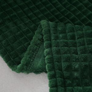 Coperta in pile super morbida verde da 50 e 60 pollici, design jacquard 3D accogliente, lussuosa coperta Raschel decorativa - Product Image 5