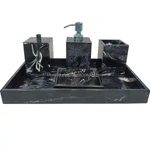 Ensemble de salle de bain quatre pièces en résine au design unique de haute qualité, finition polie, style classique, pour lavabo et toilettes, dernière sortie - Product Image 1