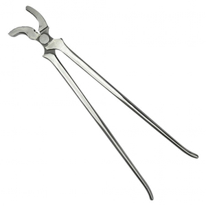 Handmade <b>Black</b> Veterinary Instrument with Firm Grip Straight Curved Jaw Hoof Clincher Farrier Tool Hoof <b>Trimmer</b> - Product Image 1