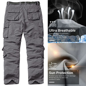 กางเกงเดินป่าผู้ชายสำหรับกิจกรรมกลางแจ้ง มีกระเป๋าหลายช่อง แห้งเร็ว ระบายอากาศได้ดี ทรงตรงกลางลำตัว เหมาะสำหรับการเดินป่า - Product Image 4