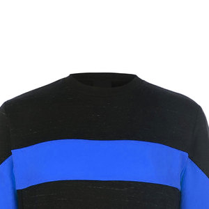 <b>Men</b> Black Blue <b>Sweatshirt</b> Crew Neck Long Sleeve Contrast Sleeve Design Casual Pullover Ribbed Cuffs Hem Winter OEM Service - Product Image 5