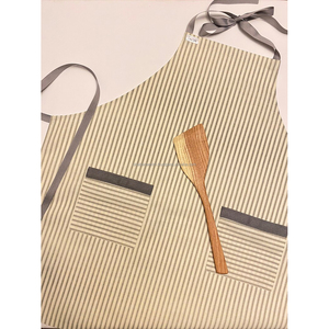 Delantal sin mangas de tela de algodón personalizado con logotipo Estilo de cuadros de cuello ajustable para cocinar DE LA India - Product Image 5