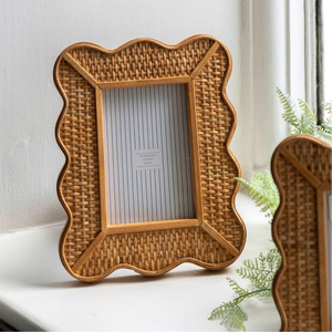Artisan Crafted Rattan Photo Frame Handmade Woven Cane Tabletop Decorative Picture Frame for Home Styling - Product Image 2