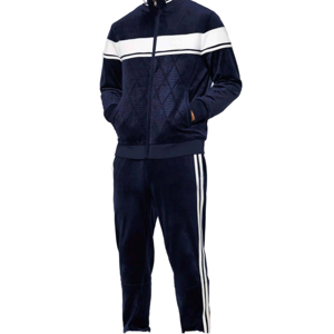 Ensemble de survêtement pour homme en molleton de coton, sweat à capuche et pantalon de jogging, fermeture éclair intégrale, tenue décontractée personnalisée - Product Image 1