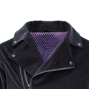 Abrigo de Terciopelo para Hombre de Primera Calidad, con Cuello Alto y Logotipo Frontal, Diseño Personalizado, Estilo Urbano - Product Image 6