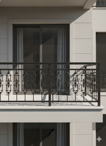 Balaji Metals BM-034 Poteau de balustrade de balcon sans cadre en fer et aluminium, finition galvanisée résistante à la rouille, style moderne classique - Product Image 1