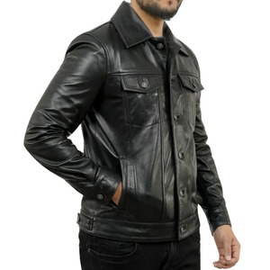 100% Genuine Cowhide <b>Men's</b> <b>Leather</b> <b>Jacket</b> New Stylish <b>Leather</b> <b>Jacket</b> For <b>Man</b> - Product Image 2