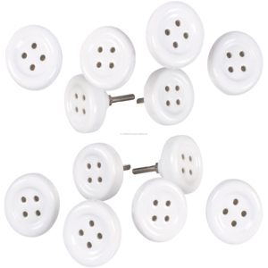 Pomos de latón antiguo para gabinetes de bar - Tiradores de puerta de cerámica azul y blanca hechos a mano para cocina y dormitorio - Product Image 3