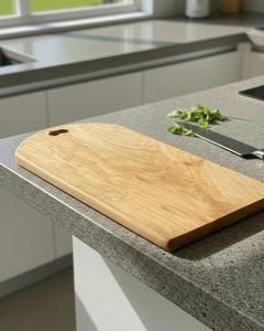 Planche à découper en bois d'acacia, design rond avec trou de suspension, épaisse et durable, idéale pour couper, servir et l'utilisation en cuisine - Product Image 5