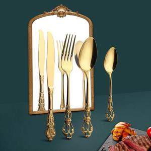 Elegante Juego de Cubiertos de Acero Inoxidable, Juego de Cubiertos Resistentes para Cenas Familiares, Fiestas y Restaurantes - Product Image 4
