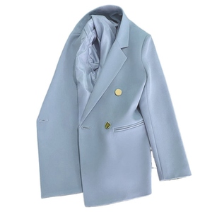 Blazer gris pour homme en mélange de laine, revers cranté, simple boutonnage, infroissable, style britannique, coupe classique - Product Image 4