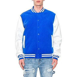 logo Design Varsity <b>Jackets</b> Custom Unisex <b>Baseball</b> <b>Jacket</b> <b>Men</b> Casual Plain Cotton Letterman Winter - Product Image 1
