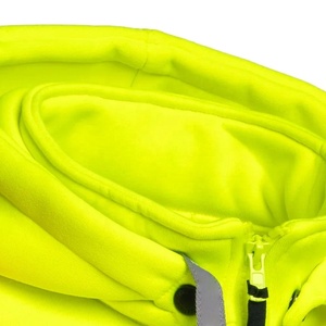 Sweat à capuche de sécurité personnalisé haute visibilité avec bandes réfléchissantes Conception légère pour les travaux de construction - Product Image 3