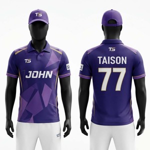 Premium 160 GSM Polyester <b>Cricket</b> Jersey Moisture Wicking Quick Dry Sports Team <b>Shirt</b> Custom Sublimation Logo Name Number - Product Image 1