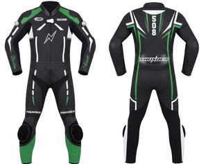 Traje de Carreras MotoCP de Piel de Vacuno/Canguro de Primera Calidad con Protección CE Aprobada - Product Image 1