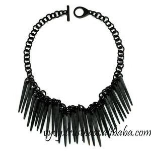 Naturel Vietnam Buffalo Corne Collier Griffe Réglage Strand Chaîne Bijoux À La Mode pour Mariages Anniversaires Parties-VN209 - Product Image 1