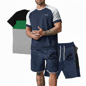 ชุดเซ็ตเสื้อยืดแขนสั้นและกางเกงขาสั้นพิมพ์ลายแห้งเร็วสำหรับผู้ชายคอลเลคชั่นฤดูร้อนใหม่ 2 ชิ้น ราคาขายส่ง - Product Image 5
