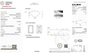 Diamante Cultivado en Laboratorio CVD, Corte Esmeralda, Claridad VVS1, Color F, 1.50 Quilates, con Certificado IGI, para un Centro de Anillo Impresionante - Product Image 2