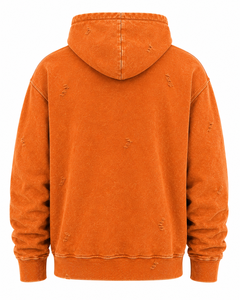 Sweat-shirt en molleton de coton pour homme, style vintage, effet délavé, logo personnalisé, service OEM, streetwear, sweat-shirt personnalisé avec logo. - Product Image 4
