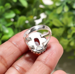 แหวนเงินแท้ 925 ประดับอำพันบอลติกธรรมชาติ ของขวัญครบรอบสำหรับเธอ - Product Image 3