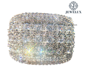 New Arrival Luxury 925 Silver Gold Plated IGI Certified <b>Ring</b> Fine <b>Craft</b> for Wedding Engagement Party Wear Available for Export - Product Image 3