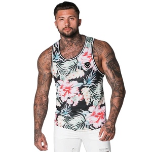 Fitness Gym Tank Tops Deportes hechos a medida Hombres Impresión digital Transpirable Secado rápido Algodón/Poliéster Verano - Product Image 1