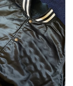 Custom Blank Embroidery High Street Winter Canvas College Varsity <b>Baseball</b> <b>Bomber</b> <b>Jacket</b> Men's Satin Front - Product Image 4