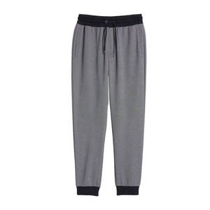Pantalon de jogging pour homme en polyester et coton, respirant, séchage rapide, anti-plis, tricoté, taille élastique, décontracté, OEM - Product Image 1
