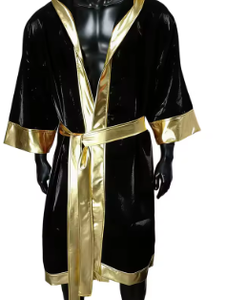 HAWK SPORTS INDUSTRIES Bata de Satén Rosa y Dorada con Capucha, Diseño Duradero de Poliéster Suave para Todas las Estaciones, Ideal para Artes Marciales - Product Image 2