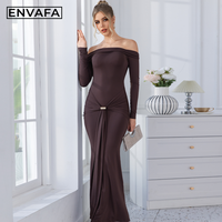 Robe de soirée personnalisée en polyamide, écologique, de luxe, vintage, pour femme, style bandeau, épaules dénudées, coupe ajustée, robe de bal longue