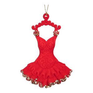 Adorno Navideño de Lujo Más Vendido, Decoración de Navidad y Año Nuevo, Terciopelo Rojo, Acrílico Flocado, Vestido 2D, Árbol 3D, Cisne, Botella de Perfume - Product Image 2