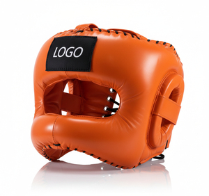 Casco de Boxeo de Media Cara Ajustable de Cuero Sintético PU de Alta Calidad, Protección Doble, Transpirable y Duradero - Product Image 4