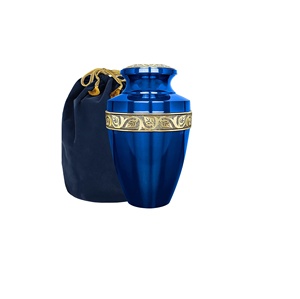 Urna Funeraria de Latón Plateado Estilo Americano RABEH, Resistente, para Cenizas Humanas, Artículos Funerarios Conmemorativos para Adultos - Product Image 1