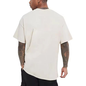 Camisetas de Gran Tamaño para Hombre, 100% Algodón Peinado, 220 g/m², con Logotipo Personalizado, Venta al Por Mayor, Peso Pesado, Suministro de Fábrica - Product Image 5